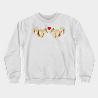 Squirrel Watercolor Lovers Crewneck Sweatshirt